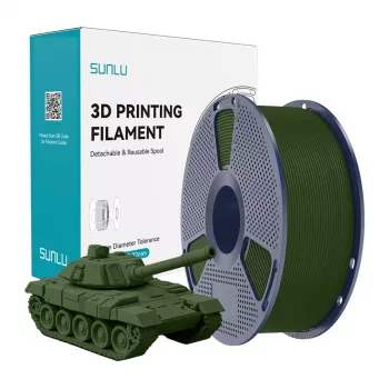SUNLU PLA+ High-Speed Olive Filament 1.75mm 1kg FDM spausdintuvams