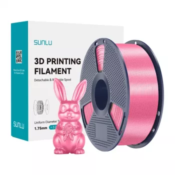 Sunlu PLA+ Silk Filament 1.75mm Pink 1kg – blizgantis šilko efektas FDM 3D spausdintuvams