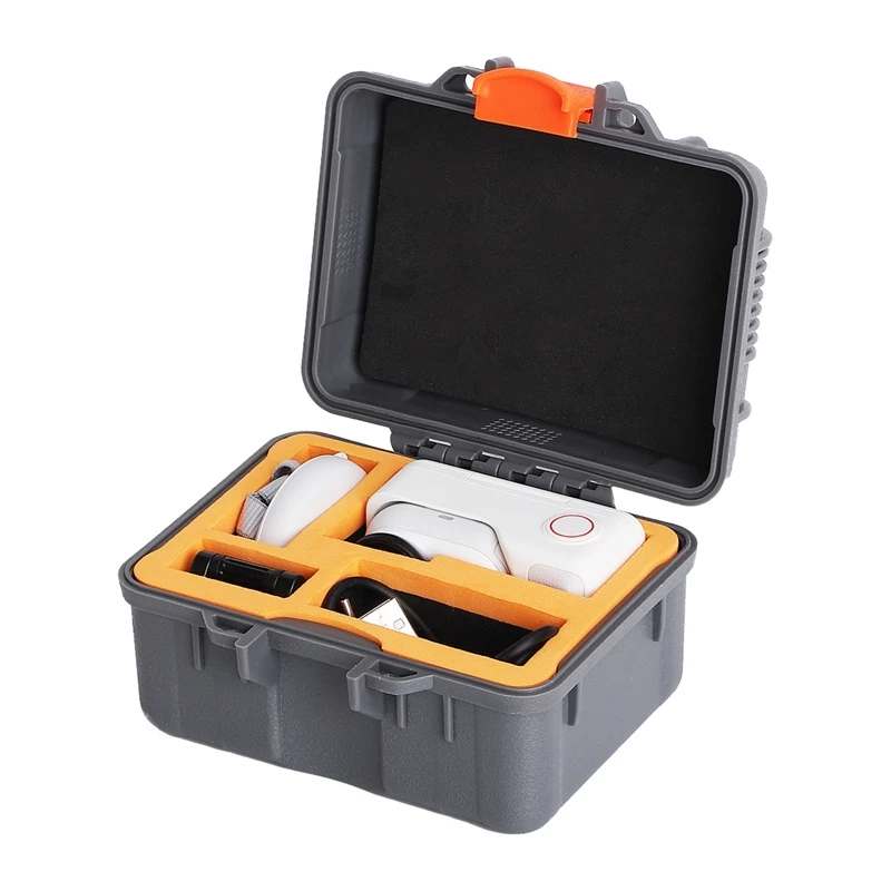 SUNNYLIFE AQX-23 Mini vandeniui atsparus dėklas, skirtas Insta360 GO Ultra, 30 m, permatomas PC/tempered glass