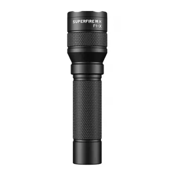 SUPERFIRE F1-X įkraunamas LED žibintuvėlis 2000 liumenų, USB-C, su priartinimu, IP44