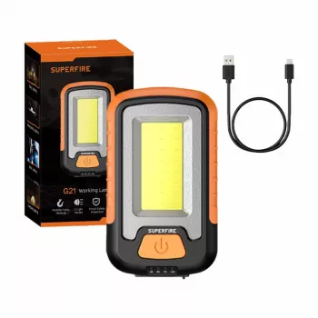 Superfire G21 Dirbtuvinis Žibintuvėlis, 650lm, USB