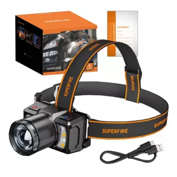Superfire HL25 Headlight 700lm USB-C
