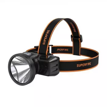 Superfire HL51 Galvos žibintas, 160 lm, Micro-USB, 4 režimai, 300 m