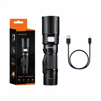 Superfire X60-T Prožektorius 1500 liumenų USB Type-C įkraunamas