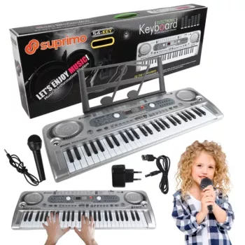 SUPRIMO 824 USB – 49 klavišų vaikiška elektroninė mokymosi klaviatūra su mikrofonu