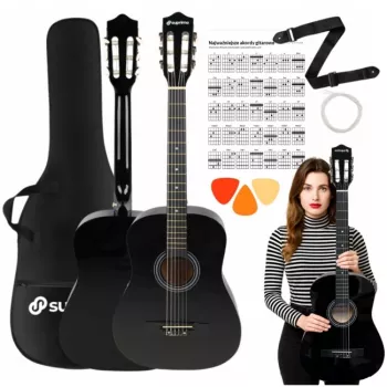 SUPRIMO CGS2 BK klasikinė gitara 4/4 juoda mokymuisi