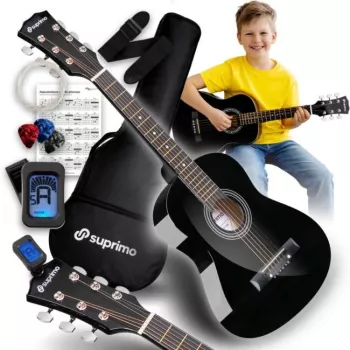 SUPRIMO JRA SET BK 1/4 dydžio akustinės gitaros rinkinys juodas