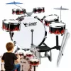 SUPRIMO K-DRUMS 2 didelis vaikų būgnų komplektas su 6 būgnais, raudonas/juodas