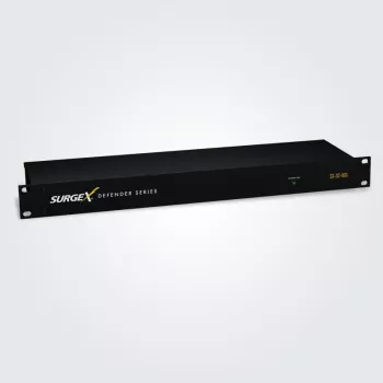 SURGEX Defender apsauga nuo viršįtampių – pažangi serijinio režimo viršįtampių šalintuvas, 20A, 2x NEMA 5-20R, montuojamas ant sienos/stovo
