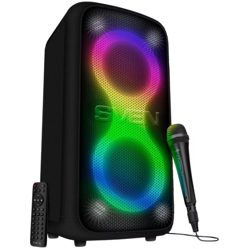 SVEN PS-960 2.0 nešiojamas Bluetooth garsiakalbis, 160 W, TWS, FM, USB, LED, juodas