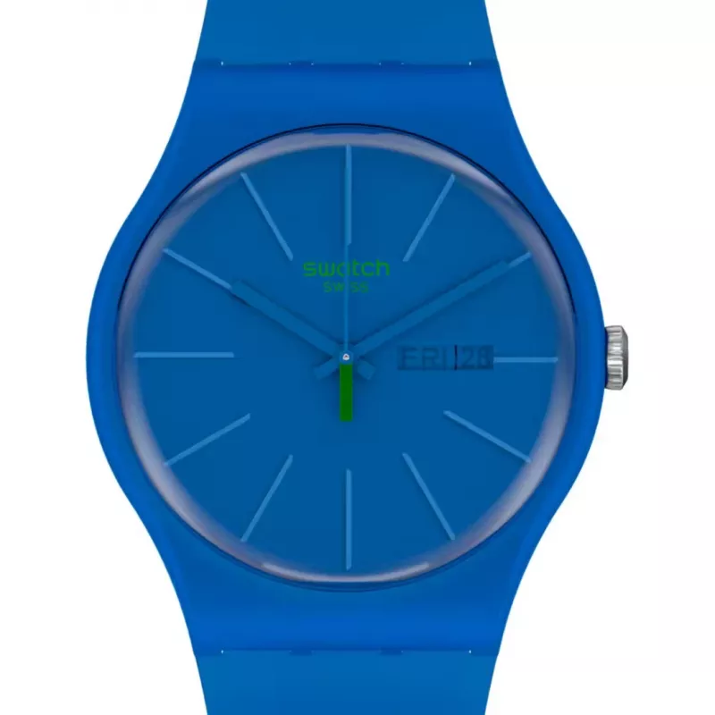 Swatch New Gent SO29N700 Vyrų Mėlynas Biokeraminis Laikrodis 41mm