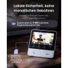 Switchbot SWB VDB-M-SW - WiFi vaizdo skambutis su 4,3 inch spalvotu ekranu (balta/sidabrinė)