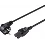 Sygonix SY-5043444 maitinimo laidas šiltiems prietaisams Schuko į IEC C15 2 m juodas