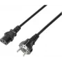 Sygonix SY-5243888 maitinimo kabelis, 3 m, Schuko – IEC C13, H05VV-F 3G0.75, 10A/250V, juodas
