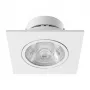 SYNERGY21 LED Įleidžiamas Lubinis Prožektorius Helios Baltas - Kvadratinis+Pasukamas - Šilta Balta