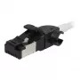 Synergy21 Patch Cable RJ45, CAT6A 500MHz, 7,5m, White, S/FTP, Slimline Round d=4,5mm, TPE/LSZH (Superflex), AWG28, with CAT7 Raw Connector, Rotatable Plug