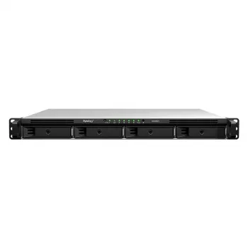 Synology RackStation RS826RP+ 4 diskų 1U NAS spintai, AMD Ryzen V1500B, 4GB DDR4 ECC, 4x 1GbE, dubliuotas maitinimas