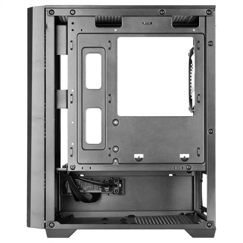 TACENS MARS MC-QUANTUM Mid-Tower ATX Case su 3x120mm FDB ventiliatoriais + 1x120mm ARGB ventiliatoriumi, USB-C, grūdintu stiklu, juoda