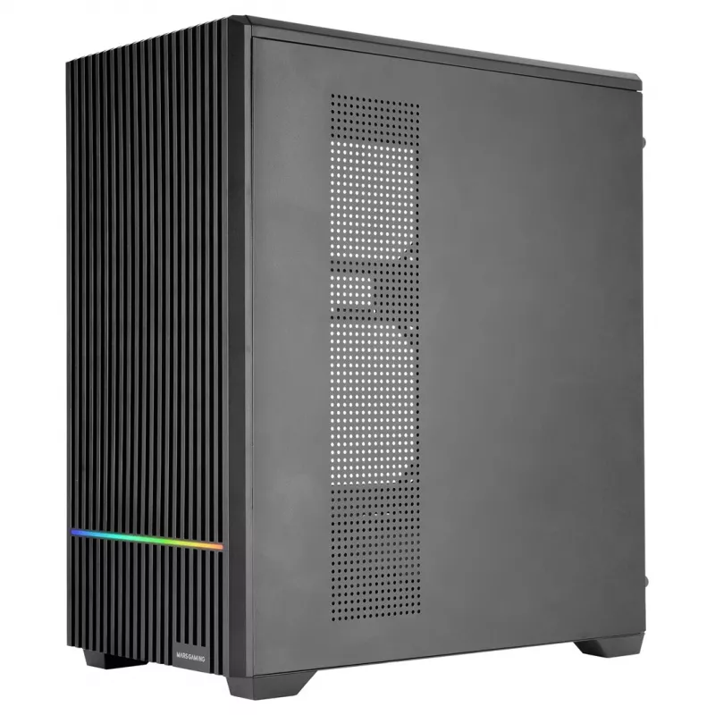TACENS MARS MC-QUANTUM Mid-Tower ATX Case su 3x120mm FDB ventiliatoriais + 1x120mm ARGB ventiliatoriumi, USB-C, grūdintu stiklu, juoda