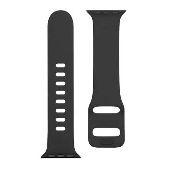 Tactical Apple Watch 38/40/41mm silikoninis laikrodis su sagtimi juodas