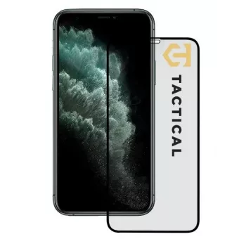 Tactical grūdinto stiklo ekrano apsauga, skirta Apple iPhone 11 Pro, XS, X - 9H, 2.5D, pilnas klijavimas, juoda