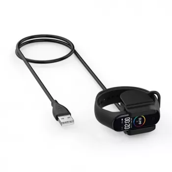 Tactical Xiaomi Mi Band 4 USB įkrovimo laidas su segtuku Juodas
