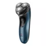 Taurus 3 Side Shave IPX7 rotacinis skustuvas su trimeriu, juodas/mėlynas