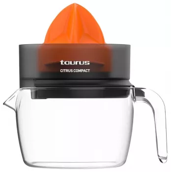 Taurus CITRUS COMPACT elektrinė citrusų sulčiaspaudė 30 W juoda, oranžinė, permatoma