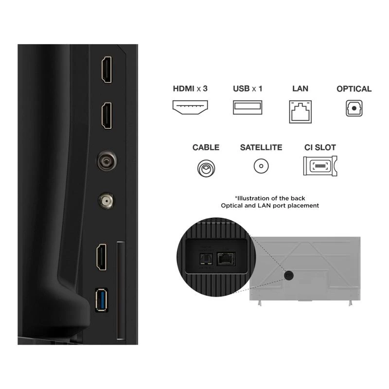 TCL 50P6K 50 colių (127 cm) 4K Ultra HD LED išmanusis televizorius su Google TV, HDMI, VESA 200x200, LAN ir Wi-Fi