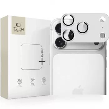 Tech-Protect CamFull Fit Camera Lens Protector, skirta Apple iPhone 17 Pro Max – sidabrinė