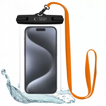 Tech-Protect Magmat Hybrid Case, Apple iPhone 15 Pro Max, juoda/oranžinė, MagSafe