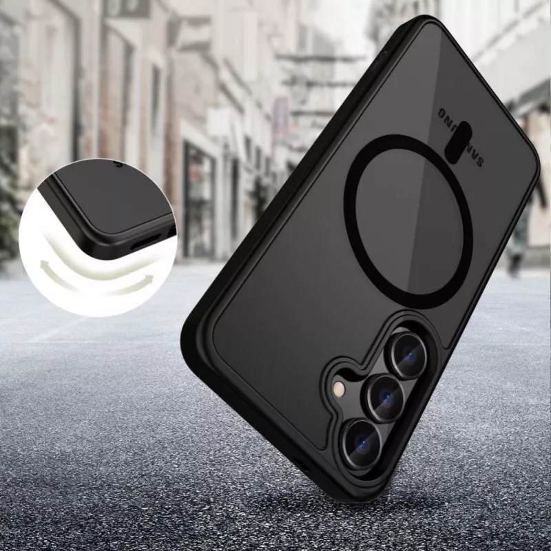 Tech-Protect MagMat MagSafe dėklas, skirtas Nothing Phone 3 – juodas ir permatomas