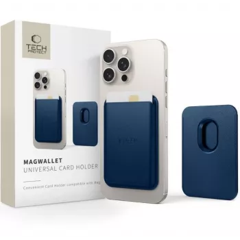 Tech-Protect Universal MAGWALLET MagSafe Universal Magnetic Card Holder Navy Blue
