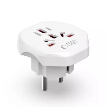 Tech-Protect Universal WL-09 Universalus kelionių adapteris iš EU baltas