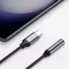 Tech-Protect USB-C į 3,5 mm mini lizdo garso adapteris (moteriškas) - juodas