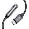 Tech-Protect USB-C į 3,5 mm mini lizdo garso adapteris (moteriškas) - juodas