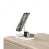 Tech-Protect A22 3 viename magnetinis MagSafe belaidis įkroviklis QI15W, baltas