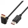 Techly DisplayPort 1.4 kabelis M/M 4K@120Hz 2m juodas su kampu vienoje pusėje ICOC-DSP-A14-020NT9