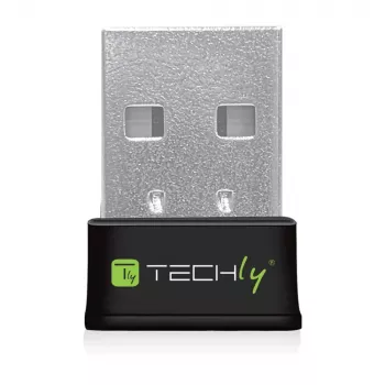 Techly I-WL-USB-600TY Mini WiFi USB adapteris Dual Band MU-MIMO 2dBi 600Mbps juodas
