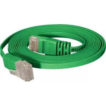 TECLINE High Quality Flat U/UTP Cat 6 tinklo kabelis, žalias, 7,5 m 77807G