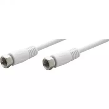 TECLINE Wentronic Goobay SAT jungties kabelis, baltas, 15 m - F kištukas į F kištuką (11866)