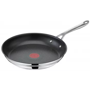 TEFAL Cook Smart keptuvė, su Jamie Oliver, nerūdijantis plienas, 28 cm, juoda