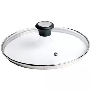 Tefal stiklinis dangtis Ø30cm – grūdinto stiklo dangtis su garų išleidimo anga, nerūdijančio plieno apvadu, tinka plauti indaplovėje