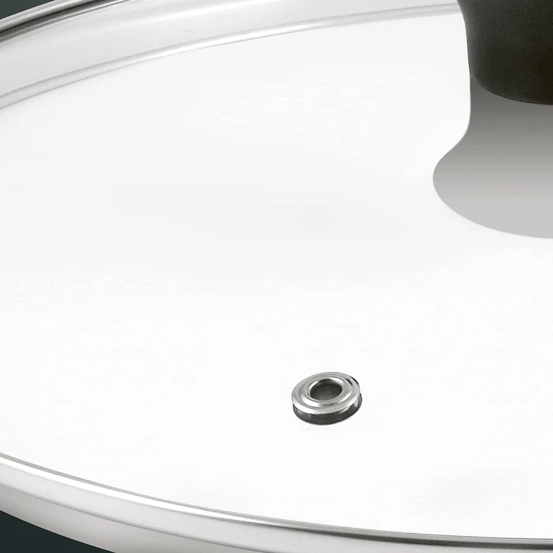 Tefal stiklinis dangtis Ø30cm – grūdinto stiklo dangtis su garų išleidimo anga, nerūdijančio plieno apvadu, tinka plauti indaplovėje