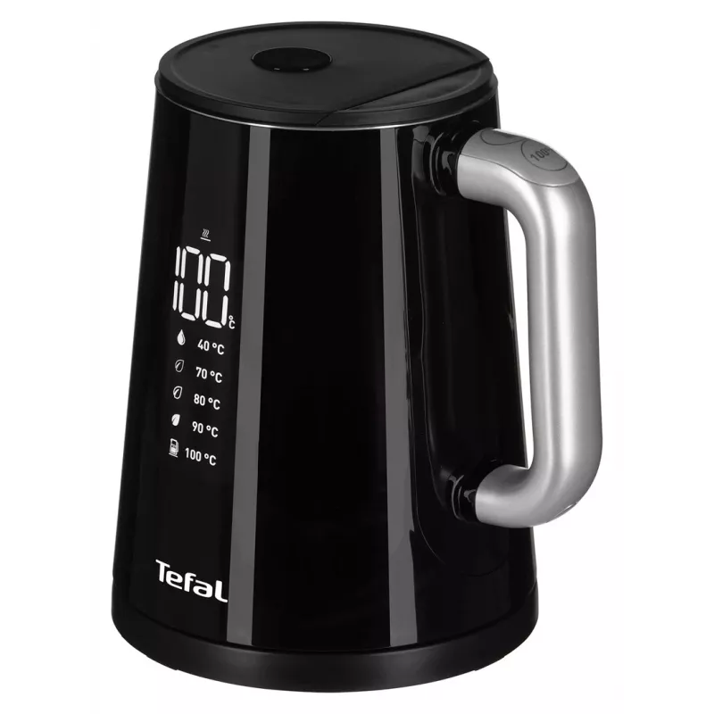 Tefal KO854830 1 litro elektrinis virdulys su temperatūros kontrole, juodas