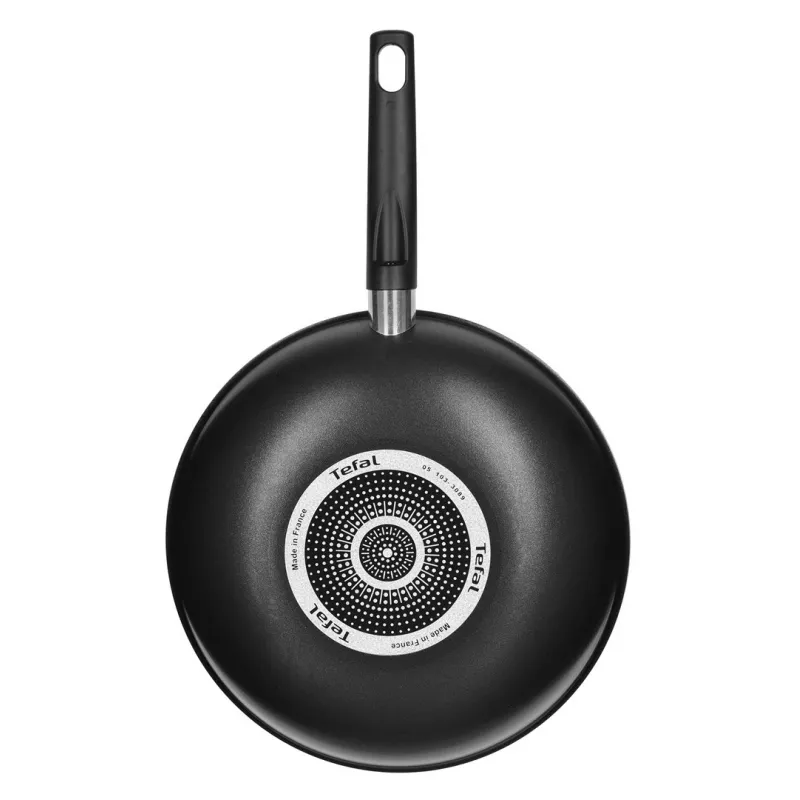 Tefal Simplicity 28 cm Wok keptuvė B5821902 – aliumininė su nepridegančia danga ir Thermo-Spot indikatoriumi, tinka dujoms, elektrinei, keraminei, halogeninei viryklei