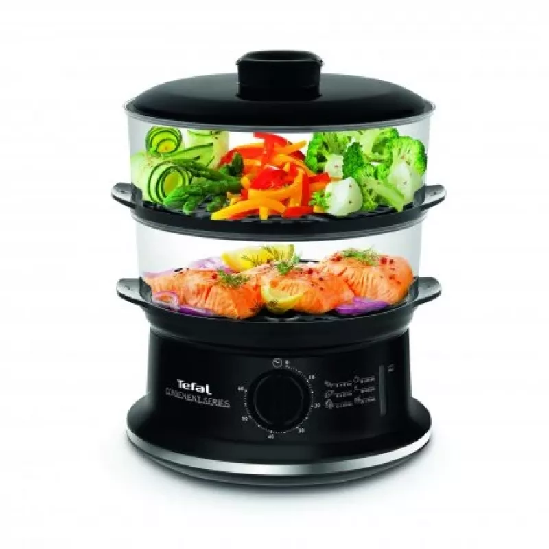 Tefal VC140135 Convenient Garų viryklė, 2 krepšeliai, 6,5 L, 900 W, juoda