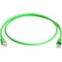 Telegärtner 100008571 RJ45 tinklo kabelis, CAT 5e F/UTP, 3,0 m, žalias, liepsnai atsparus, su apsauga nuo užlinkimo