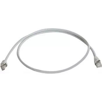 Telegärtner 100008945 RJ45 tinklo kabelis, CAT 5e F/UTP, 7,5 m, pilkas, atsparus ugniai, su apsaugine gofra