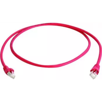 Telegärtner 100009358 CAT 5e F/UTP RJ45 tinklo kabelis, 25 m, raudonas, liepsnai atsparus, su apsauginiu lankstu